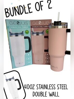 🌸Bundle of 2…40 oz Stainless Tumblers by Brentwood
